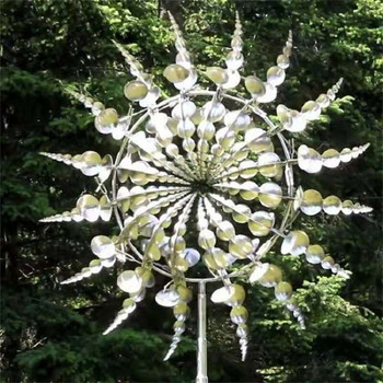 Μοναδικός και μαγικός μεταλλικός ανεμόμυλος Wind Spinners Κήπος Τετράγωνο Κέντρο Διακόσμηση Ανεμοπαγίδες Εξωτερικός Περιστρεφόμενος Μεταλλικός Ανεμόμυλος