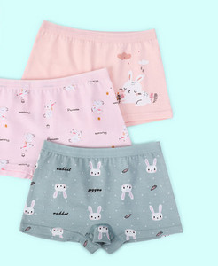 3 bokserių komplektas mergaitėms su aplikacija ir užrašu