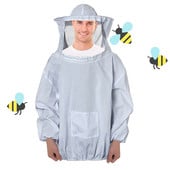 Bitininkystės kostiumas Bitininkystės įrankiai Baltas kovos su bitėmis įrankis, užtraukiamas nuo bičių drabužių, baltas/kamufliažinis kostiumas, apsaugantis nuo bičių.