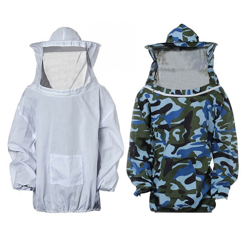 Bitininkystės kostiumas Bitininkystės įrankiai Baltas kovos su bitėmis įrankis, užtraukiamas nuo bičių drabužių, baltas/kamufliažinis kostiumas, apsaugantis nuo bičių.