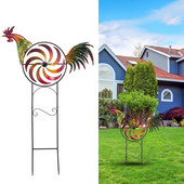 90 * 36 cm gaidžio metalo vėjo malūno dekoracija spalvinga gyvūno gaidžio išskirtinė meno krūva lauko sodo vejos kiemo ornamentas