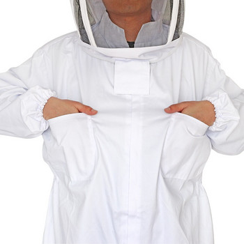 Нов пчеларски костюм Цяло тяло Пчеларско облекло Воал Качулка Шапка Дрехи Яке Защитен пчеларски костюм пчелари