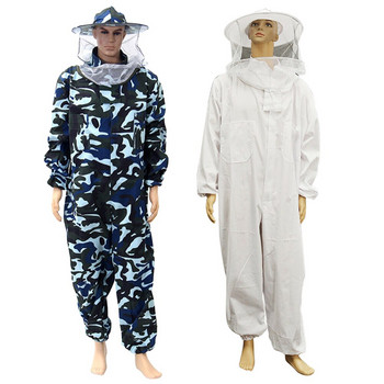 Αεριζόμενο φερμουάρ Home Ολόσωμο Beekeeper Προστατευτικά ρούχα για αρχάριους Επαγγελματικό καπέλο ασφαλείας μελισσοκομική στολή με κουκούλα με πέπλο