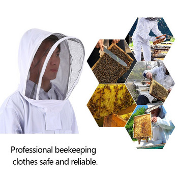 Професионално пчеларско облекло за цялото тяло Костюм за защита от пчели със защитна шапка с воал Оборудване за цялото тяло за пчелари L/XL/XXL