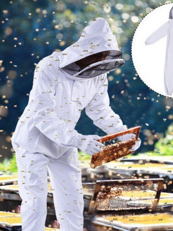 Професионално пчеларско облекло за цялото тяло Костюм за защита от пчели със защитна шапка с воал Оборудване за цялото тяло за пчелари L/XL/XXL