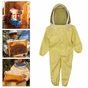 100% памук, пълно тяло, детско пчеларско облекло, яке, защитен пчелен костюм, защитен пчелен костюм за посетители на ферма WY817