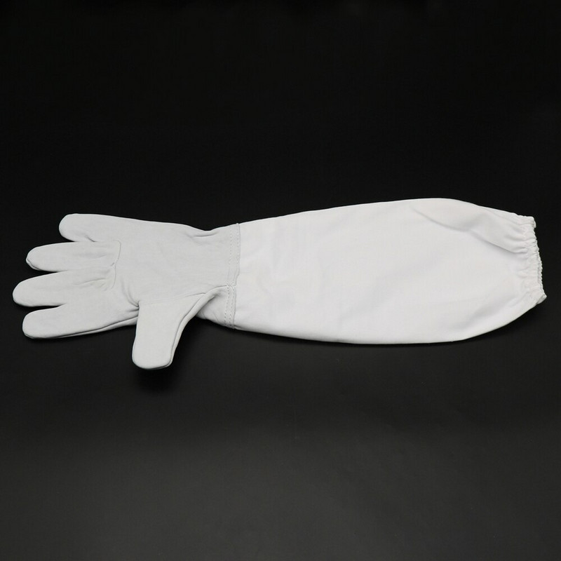 1 Suporuokite geltonas/baltas bitininkystės apsaugines pirštines su vėdinamomis ilgomis rankovėmis