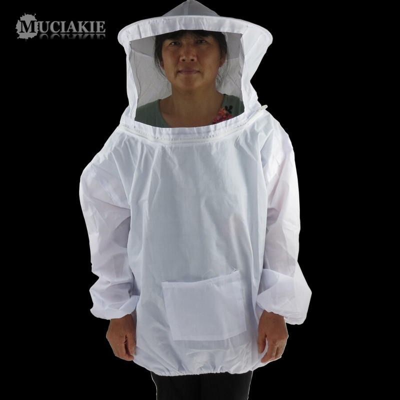 MUCIAKIE Biele proti včelie oblečenie Ochranné včelárske oblečenie Čiapka s čiernou sieťovinou Včelársky nástroj Vložka do včiel Kŕmne potreby