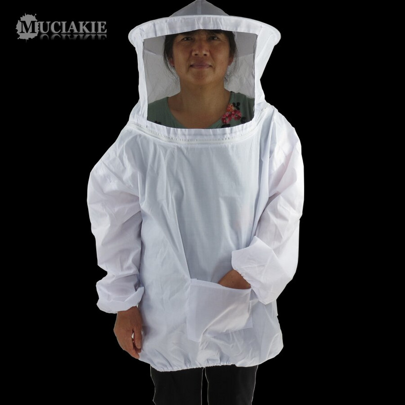 MUCIAKIE Biele proti včelie oblečenie Ochranné včelárske oblečenie Čiapka s čiernou sieťovinou Včelársky nástroj Vložka do včiel Kŕmne potreby