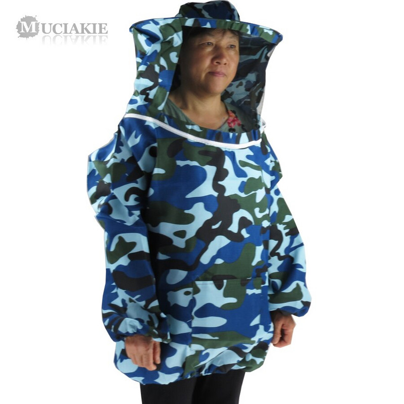 MUCIAKIE Čerstvé maskovacie ochranné oblečenie proti včelám, vetrané včelie obleky pre včelárov, mužov a ženy, včelárske oblečenie