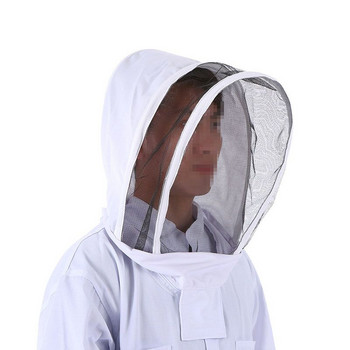 1 τμχ βαμβακερά Ενδύματα μελισσοκομίας Ρούχα συλλογής μελιού Διαστημικό καπέλο μελισσοκομική στολή Ενσωματωμένη στολή μελισσοκομίας Εργαλεία μελισσοκομίας