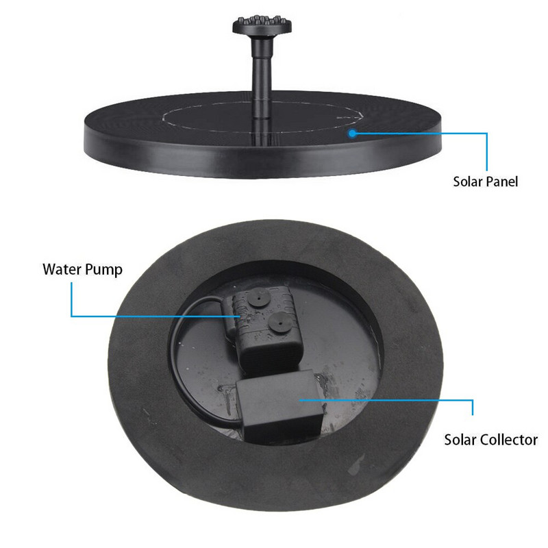 Plaukiojantis saulės fontanas sodas krioklys fontanas baseinas tvenkinys paukščių vonia saulės kolektorių maitinamas fontanas vandens siurblys sodo apdaila