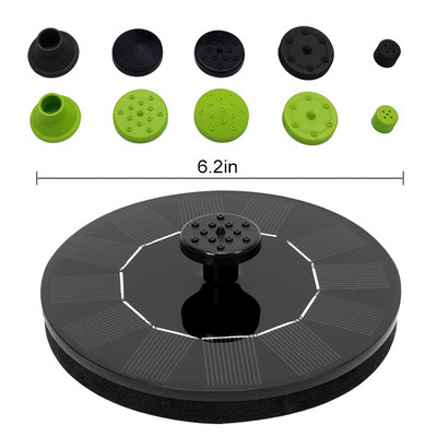 Saulės energija plaukiojantis fontanas Kiemas Sodas Vandens fontanas Baseinas Tvenkinio apdaila Saulės baterijos maitinamas vandens siurblys Kiemas Veja lauko dekoras