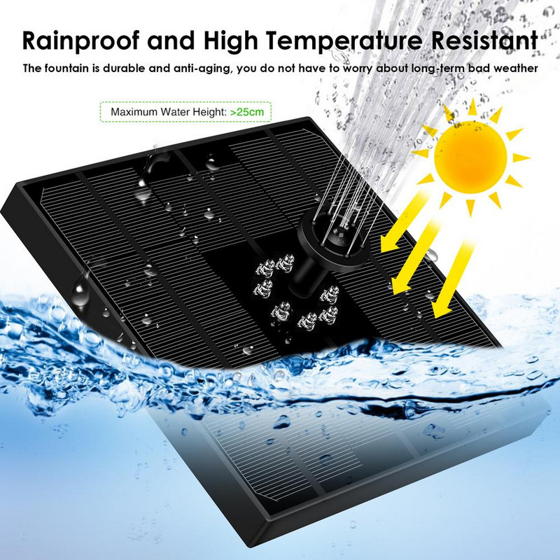 Najväčší výpredaj LED farebných svetelných fontán do bazéna 5 V/4W solárna fontána vodná fontána s čerpadlom plávajúce záhradné fontány