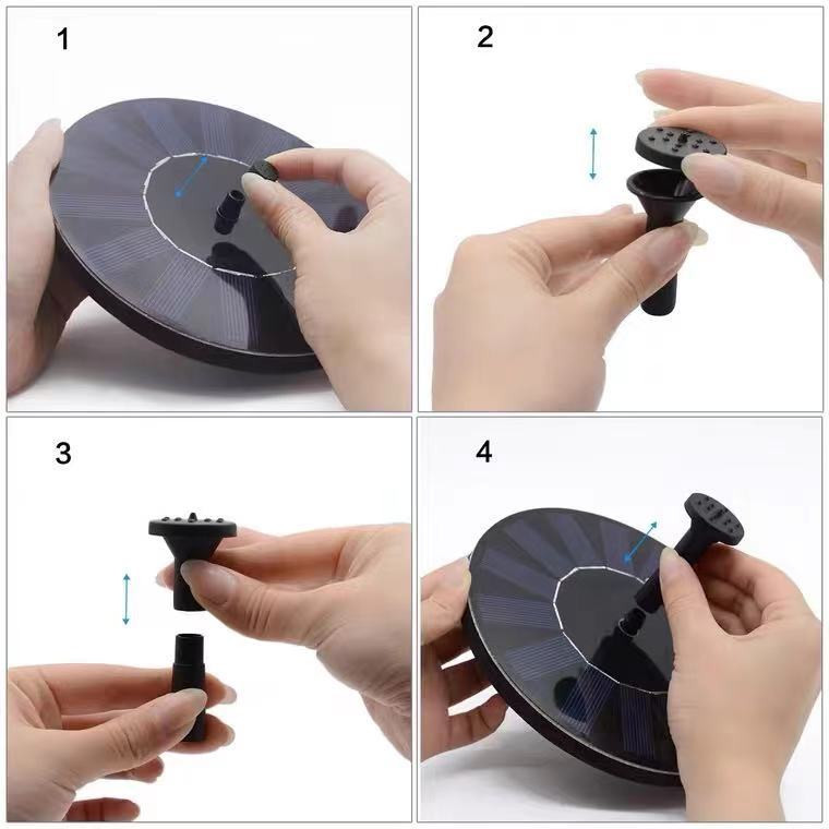 Mini saulės vandens fontanas Baseinas Tvenkinys Krioklys Fontanas Sodo apdaila Lauko paukščių vonia Saulės energija varomas fontanas Plaukiojantis vanduo