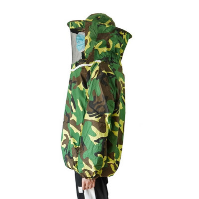 Včelárska bunda Camouflage Bee Protective Wear Unisex včelársky bezpečnostný odev s klobúkom, včelársky kabát, ochranný oblek