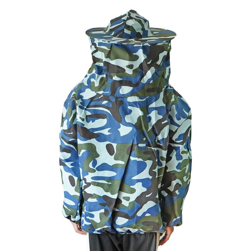 Včelárska bunda Camouflage Bee Protective Wear Unisex včelársky bezpečnostný odev s klobúkom, včelársky kabát, ochranný oblek