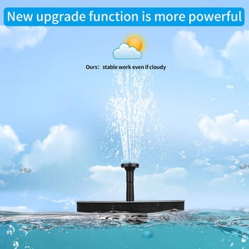 Solar Power Αντλία Συντριβανιού Solar Fontein Bird Fountain Water Floating Fountain Pond Garden Patio Decor Διακόσμηση γκαζόν 16cm