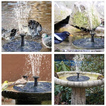 Solar Power Αντλία Συντριβανιού Solar Fontein Bird Fountain Water Floating Fountain Pond Garden Patio Decor Διακόσμηση γκαζόν 16cm