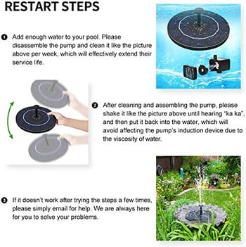 Solar Power Αντλία Συντριβανιού Solar Fontein Bird Fountain Water Floating Fountain Pond Garden Patio Decor Διακόσμηση γκαζόν 16cm