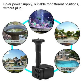 Solar Water Fountain Garden Pond Fountain Waterfall Water Pump Ηλιακό Υπαίθριο Μπάνιο Νερό Τοπίο Σιντριβάνι Διακόσμηση κήπου