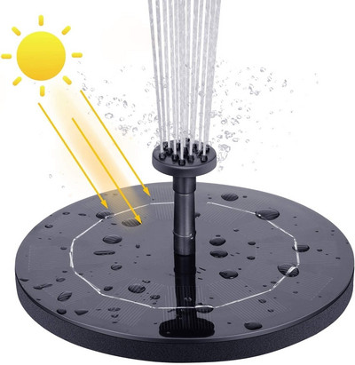 AISITIN 1,5 W saulės fontano siurblys, su 6 purkštukais saulės paukščių vonios fontanas, vandens siurblys plūduriuojantis fontanas, tinkamas tvenkiniams