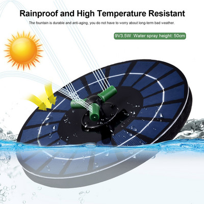 7V/3W saulės vandens fontano siurblys Spalvingi LED žibintai plaukiojantis sodo fontanas siurblys baseinai tvenkiniai vejos dekoras