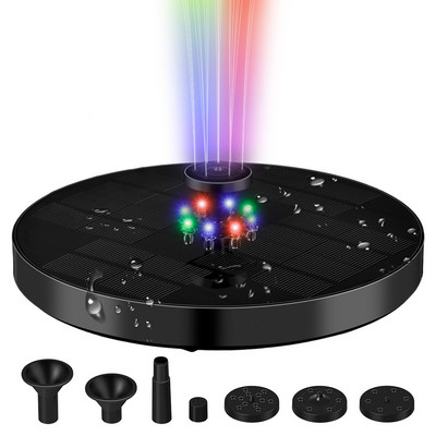 7V/3W saulės vandens fontano siurblys Spalvingi LED žibintai plaukiojantis sodo fontanas siurblys baseinai tvenkiniai vejos dekoras