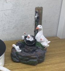 Voverės sodas Vandens fontanas Derva Gyvūnų Sodo apdaila Namų sodas Kiemas Kraštovaizdis Voverės fontanas Krioklio statula