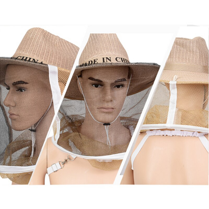 1vnt Bitininkystės kepurė Cowboy Bee Cap nuo uodų kepurė nuo saulės Apsauginė kepurė nuo saulės