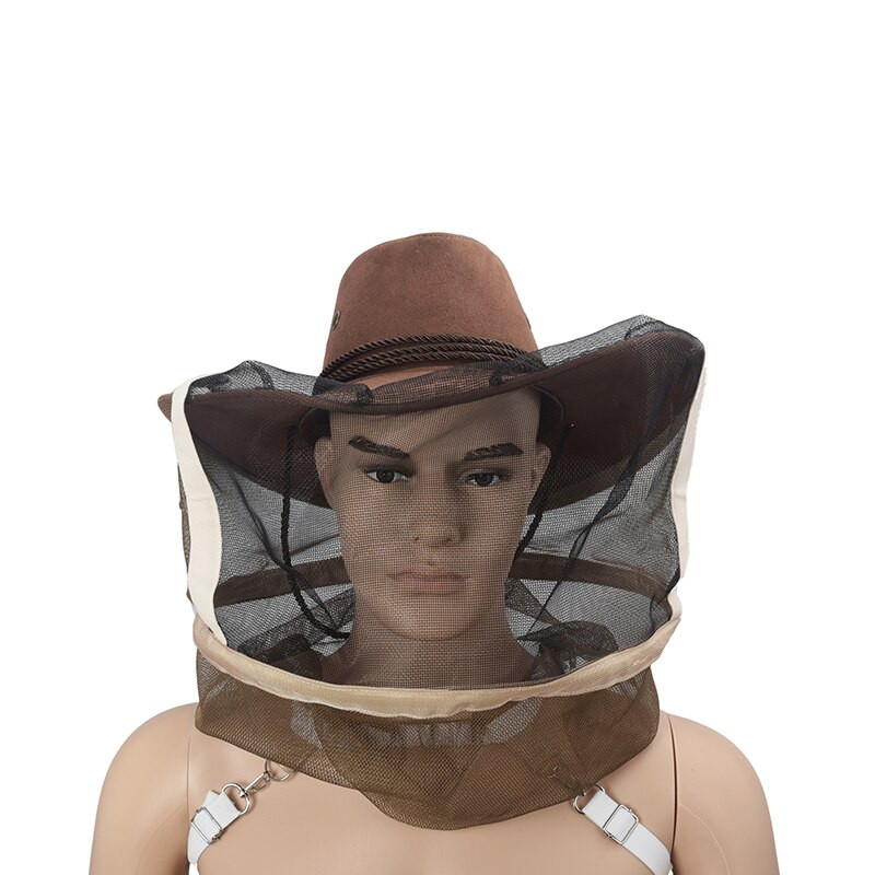 1vnt Bitininkystės kepurė Cowboy Bee Cap nuo uodų kepurė nuo saulės Apsauginė kepurė nuo saulės