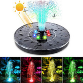 18 cm LED saulės krioklio fontanas Plaukiojantis saulės energija varomas vandens fontano siurblys paukščių maudymosi tvenkinio baseino žuvų rezervuarui lauko sode