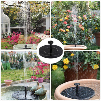 18cm LED Solar Waterfall Fountain Floating Solar Powered Water Fountain Pump for Birdbath Pond Pool Fish Tank Outdoor Garden