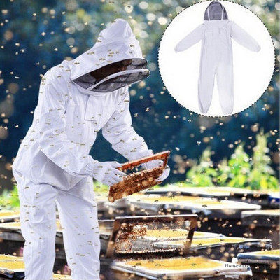Îmbrăcăminte pentru apicultură Unelte pentru apicultură Pânză de bumbac Îmbrăcăminte anti-albine îngroșată Îmbrăcăminte de protecție siameză Îmbrăcăminte pentru albine