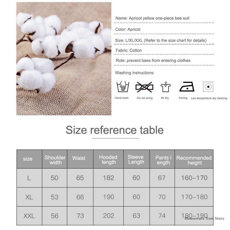 Apranga bitininkystei Bitininkystės įrankiai Medvilninis audinys Pastorinti drabužiai nuo bičių Siamo apsauginiai drabužiai Bičių drabužiai