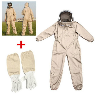 Apsauginiai bitininkystės drabužiai su pirštinėmis Profesionalus vėdinamas viso kūno bitininkystės kostiumas Striukė Apsauginis bitininkystės kostiumas