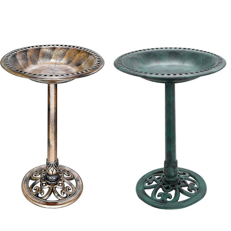 2 v 1 podstavcová vtáčia kúpeľ, vonkajšia záhradná dekorácia, vintage záhradné umenie, vtáčia záhrada, vonkajšia dekoratívna fontána