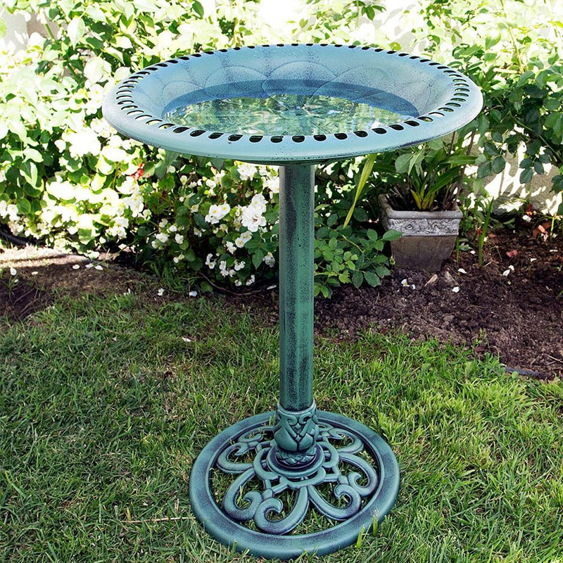 2 v 1 podstavcová vtáčia kúpeľ, vonkajšia záhradná dekorácia, vintage záhradné umenie, vtáčia záhrada, vonkajšia dekoratívna fontána