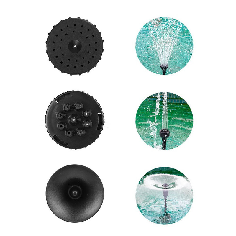 1 komplekt Purskkaevu pihustipea komplekt Aia tiigi õues kose purskkaevu otsiku otsik tiigipumba jaoks Linnuvanni aiakujundus