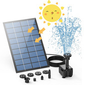 Nová solárna vodná fontána do záhradného bazéna, jazierka, vonkajšia solárna panelová fontána, plávajúca fontána, záhradná dekorácia