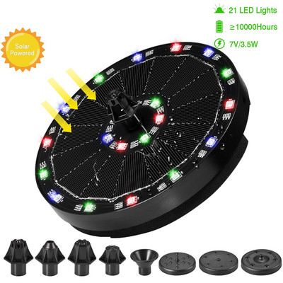 LED saulės fontano siurblys 3,5 W 5 V nešiojamasis plūduriuojantis saulės energija varomas vandens fontano siurblys, skirtas Birdbath kiemelio tvenkinio baseino sodo dekoravimui