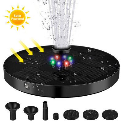 LED saulės fontano siurblys 3,5 W 5 V nešiojamasis plūduriuojantis saulės energija varomas vandens fontano siurblys, skirtas Birdbath kiemelio tvenkinio baseino sodo dekoravimui