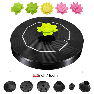 Grădină Fântână solară Piscina cu apă curgătoare Fântână plutitoare Baie de păsări cu lumină LED Înot în aer liber Iaz Decorare cascadă