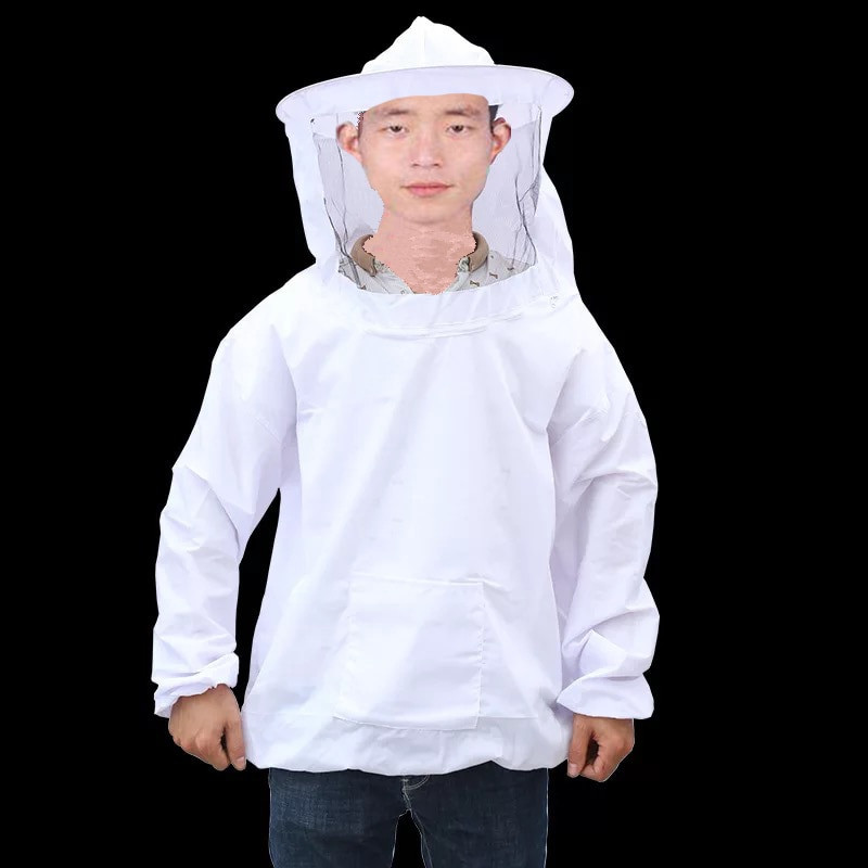 Odolná kvalitná polyesterová bavlnená včelárska bunda, závoj, včelárska čiapka s rukávmi, oblek, blúzka, vybavenie