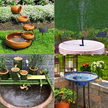 Solar Fountain Water Pump Solar Garden Pond Fountain Waterfall Outdoor Bird Bath Water Landscape Fountain Gardern Decoration