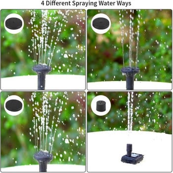 Solar Fountain Water Pump Solar Garden Pond Fountain Waterfall Outdoor Bird Bath Water Landscape Fountain Gardern Decoration