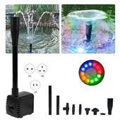 10 W/15 W itin tylus panardinamas vandens fontano siurblys Akvariumo tvenkinio vandens siurblys USB fontano siurblys su 12 LED lempučių