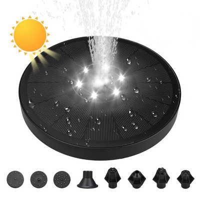 Plávajúca solárna fontána Vodná fontána Solárna napájaná solárnymi panelmi Fontána Vodné čerpadlo Jazierko Bazén Záhradná dekorácia