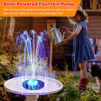 Κήπος Solar Water Floating Fountain Pool Pond Waterfall Decor Outdoor Bird Bath Solar Powered Water Pump Σιντριβάνι αυλής