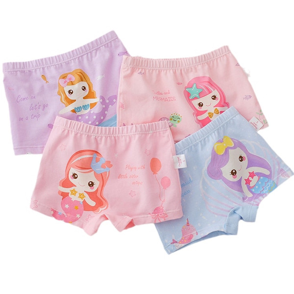 4 bokserių komplektas mergaitėms su aplikacija ir užrašu